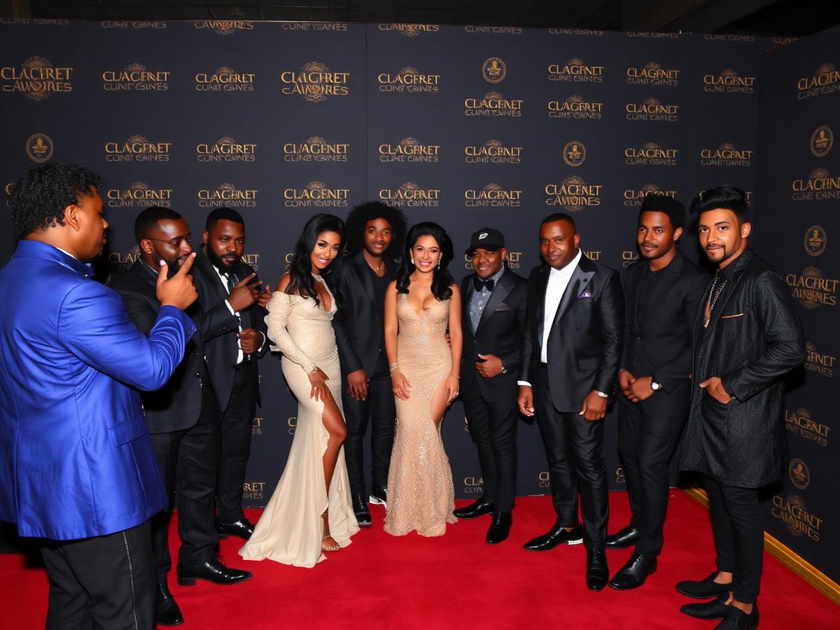 Artists on the tour red carpet